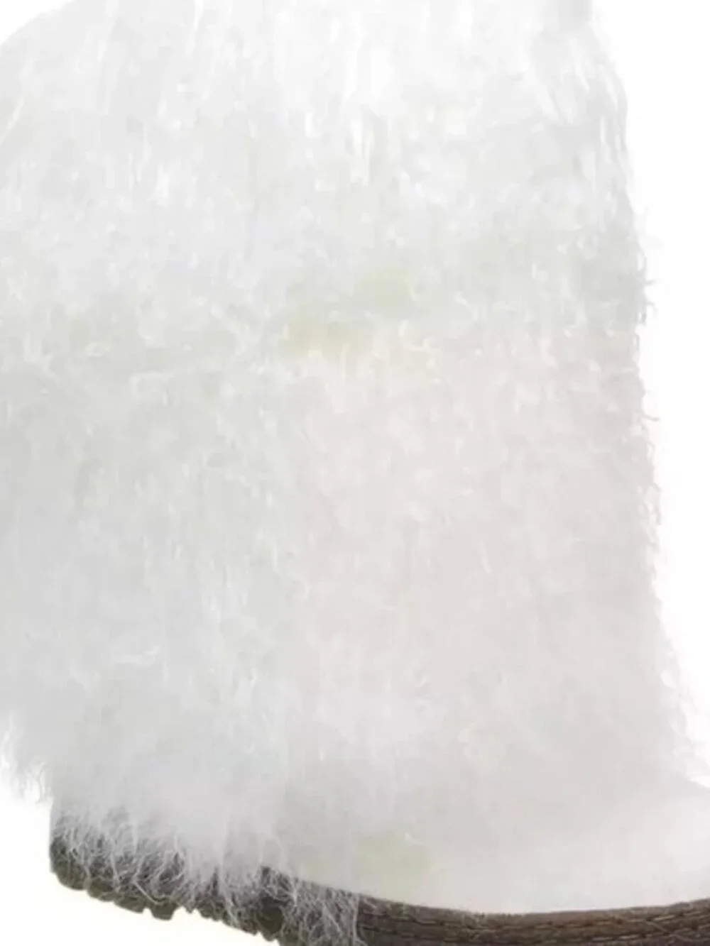 Bearpaw Boetis White Curly Lamb Fur Sheepskin Lined Sherpa Boho Boots 6 NEW